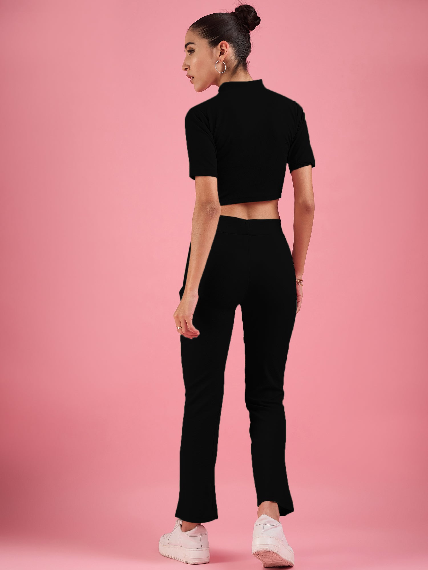 Black Top With Trousers Co-Ords