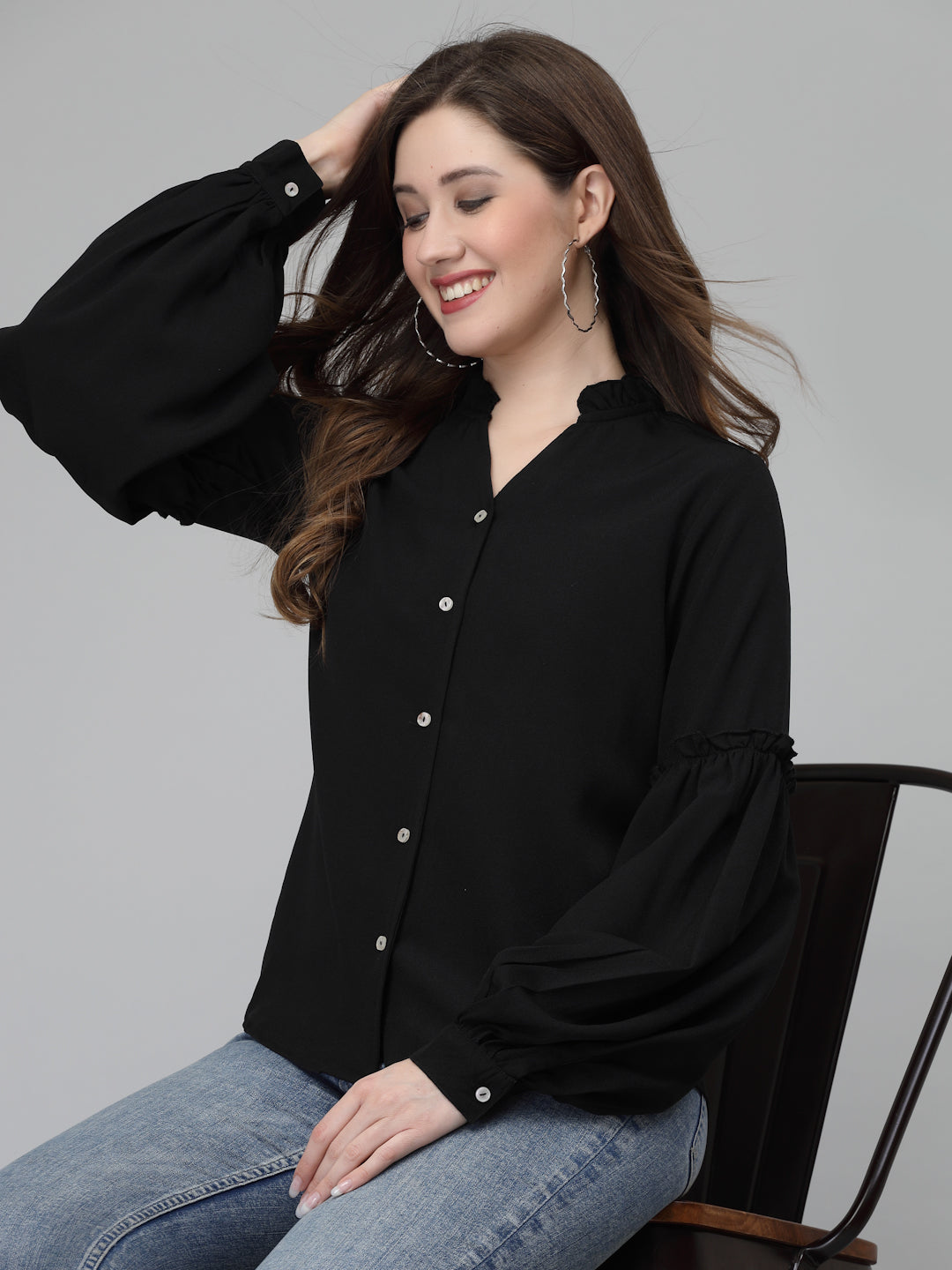 Solid Long Sleeve Shirt